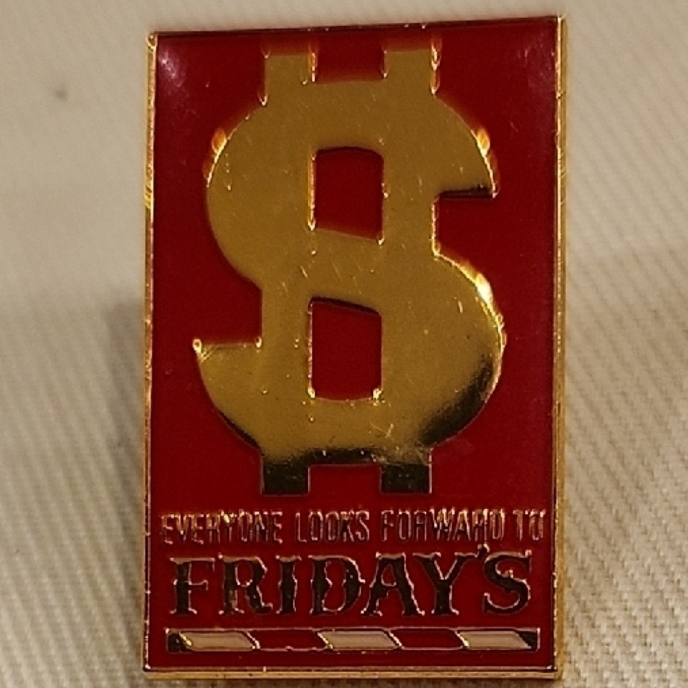 Gold and Red Fridays Pin